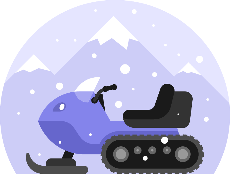 Snowmobile Designed for Winter Terrain