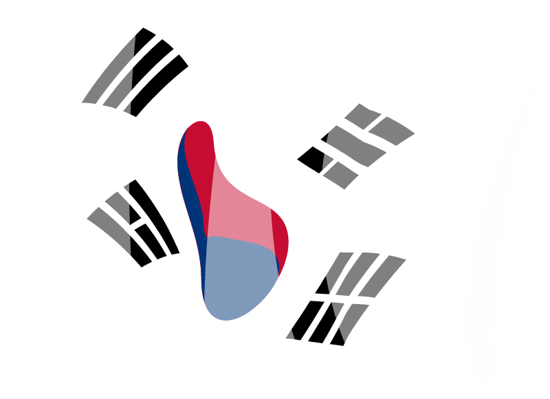 South Korean Flag Waving Brightly