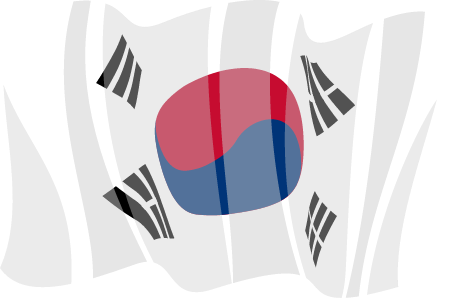 South Korean National Flag in Motion