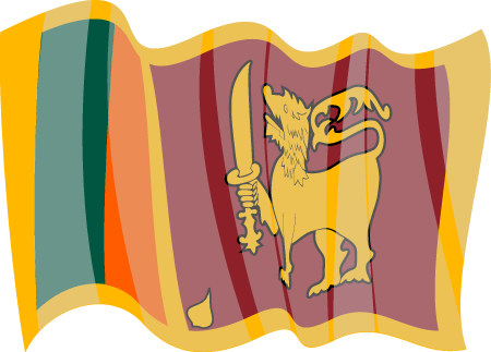 Sri Lanka’s Waving National Flag
