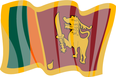 Sri Lankan National Flag Waving Gracefully