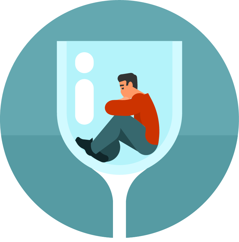 Struggling Man with Alcohol Dependency