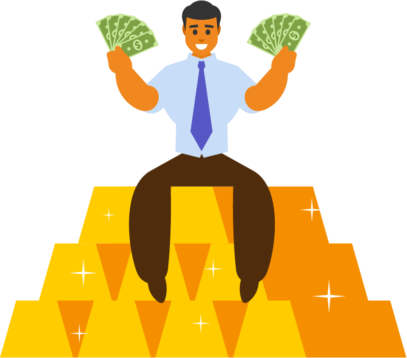 Successful Man with Gold Reserves