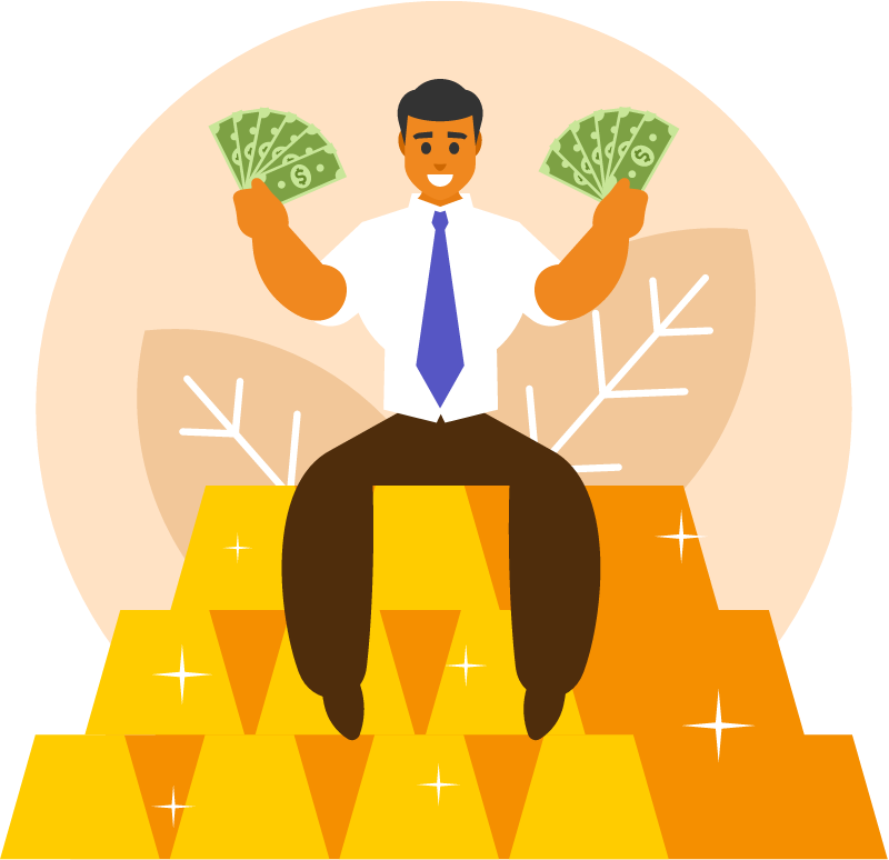 Successful Man with Gold Reserves