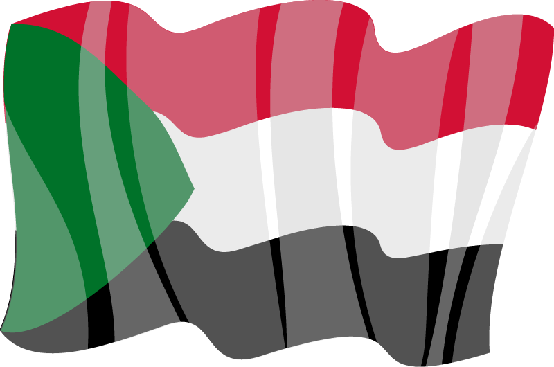 Sudanese National Flag in Motion