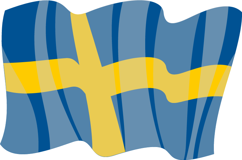 Swedish National Flag in Motion