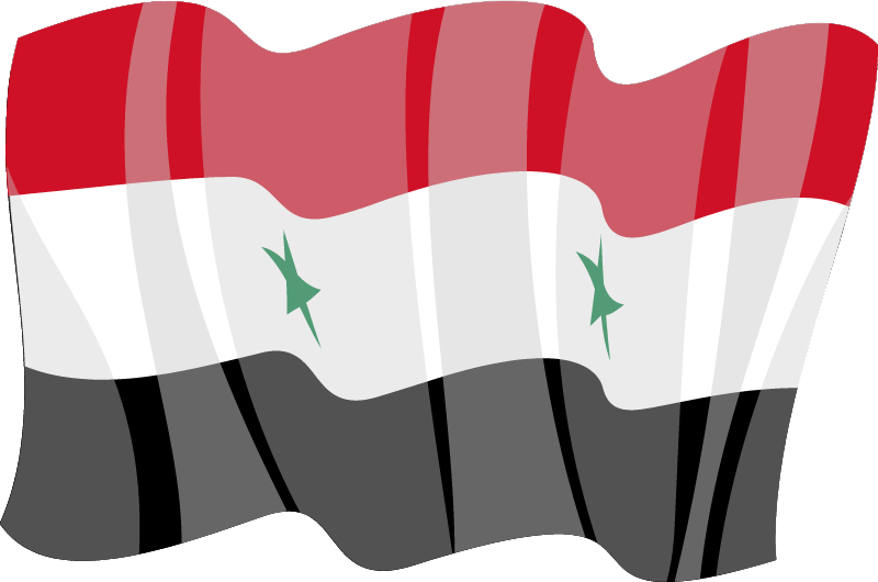 Syrian National Flag in Motion