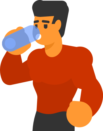 Teenager Drinking Water from a Glass
