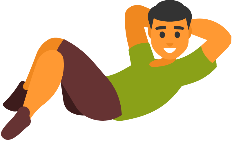 Teenager Relaxing on the Lawn