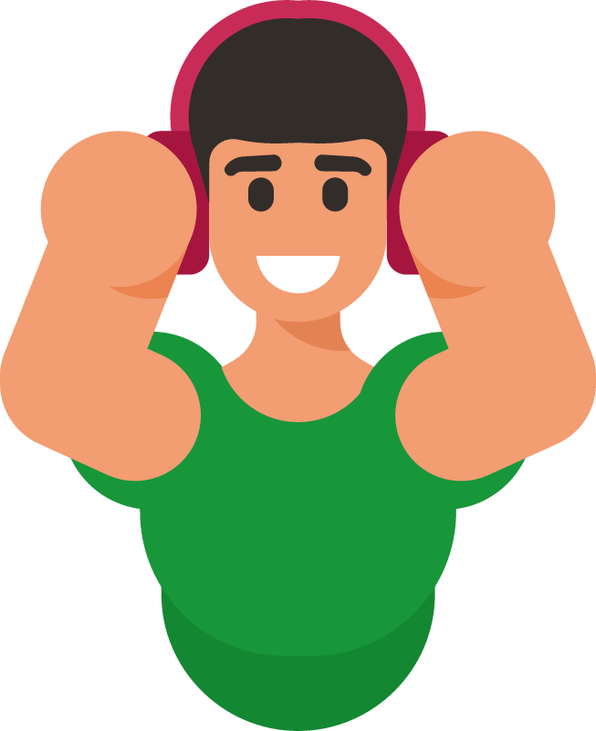 Teenager with Headphones On