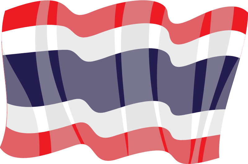 Thai National Flag in Motion