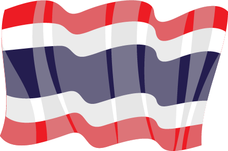 Thai National Flag in Motion