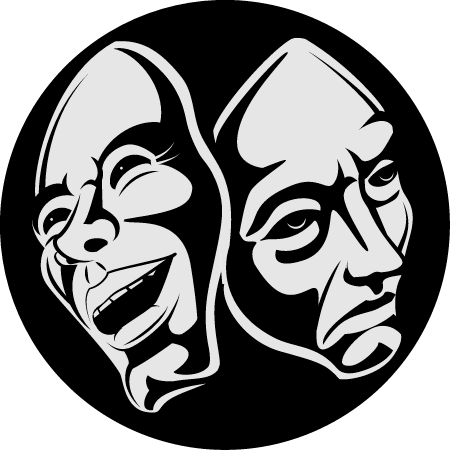 Theatre Masks Representing Comedy and Tragedy