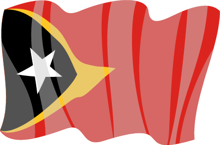 Timorese National Flag in Motion