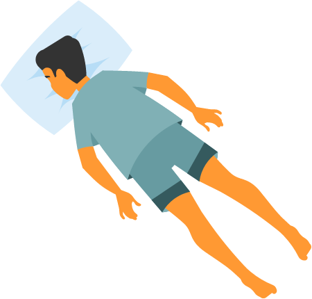 Top View of a Sleeping Man
