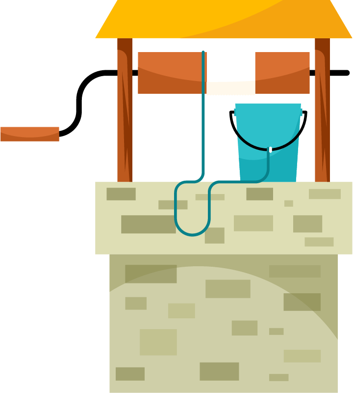 Traditional Well with Bucket Mechanism