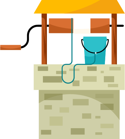 Traditional Well with Bucket Mechanism