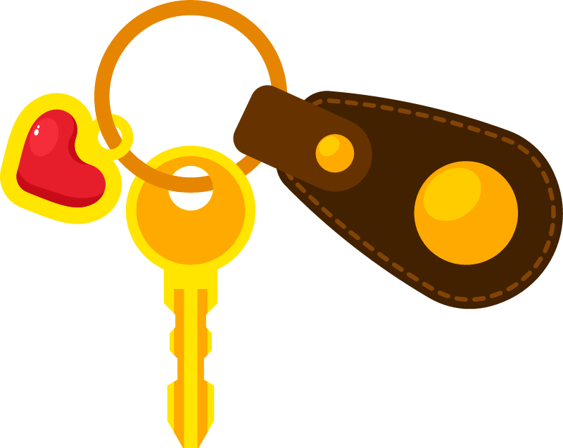 Trinket Keychain with Heart Shape