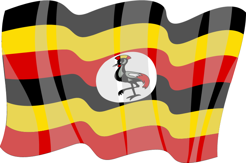 Ugandan National Flag in Motion