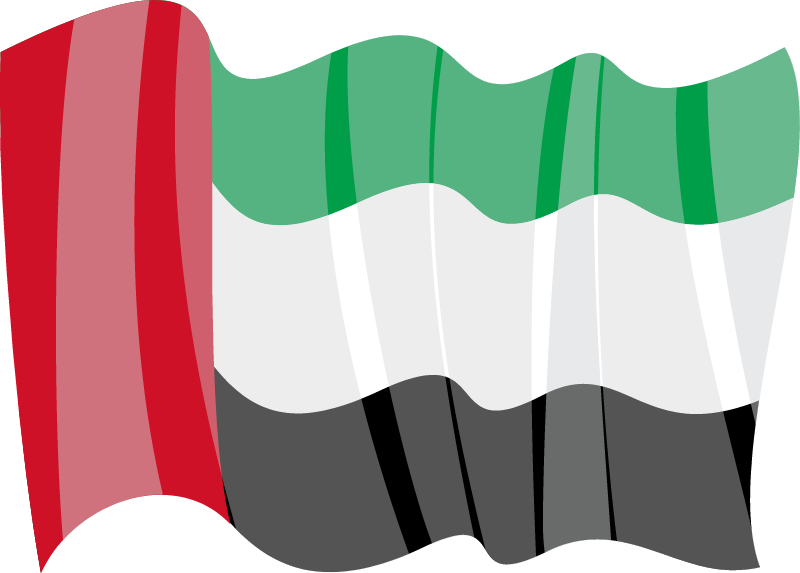 United Arab Emirates Flag in Motion