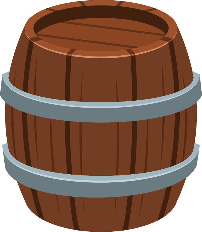 Vintage Wine Barrel for Storage