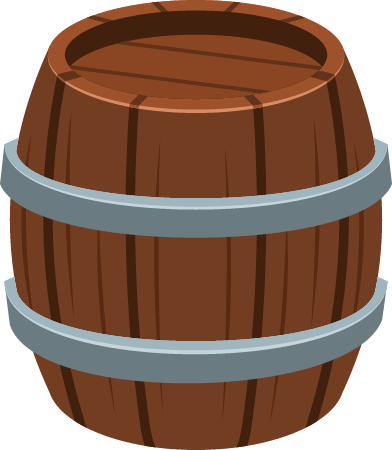 Vintage Wine Barrel for Storage