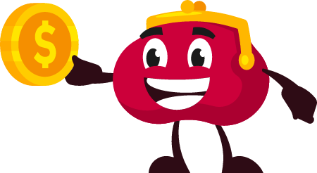 Wallet Character Holding a Coin