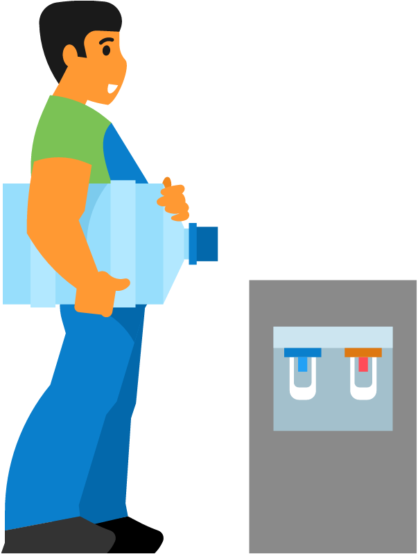 Water Dispenser Keg Replacement by Technician