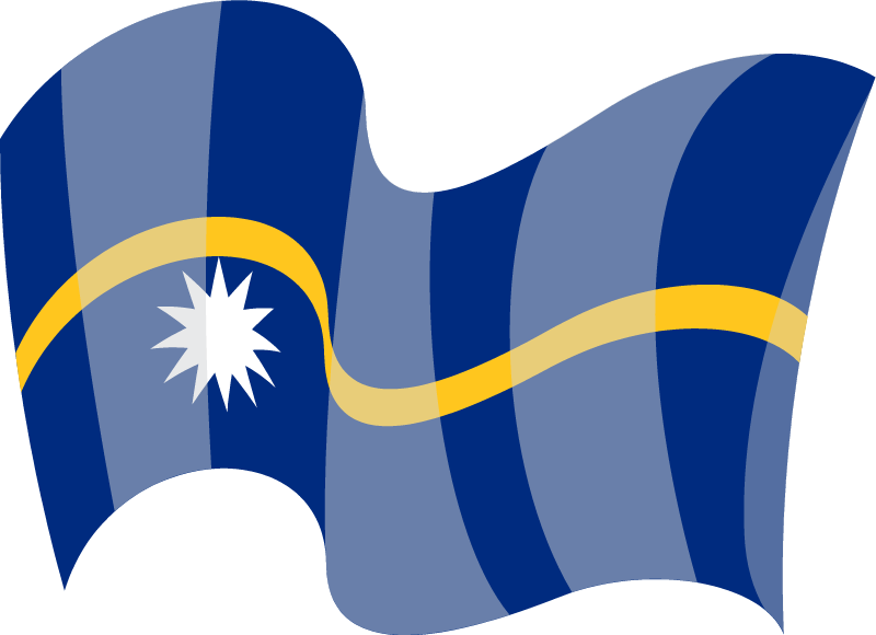 Waving Flag of Nauru