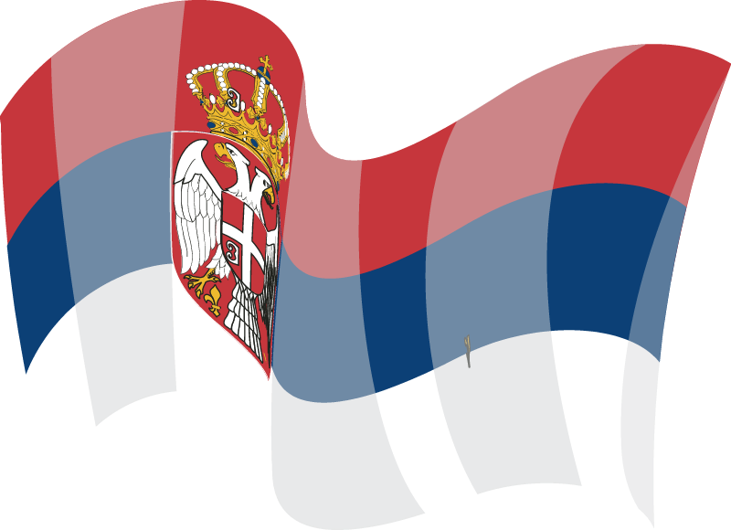 Waving Flag of Serbia