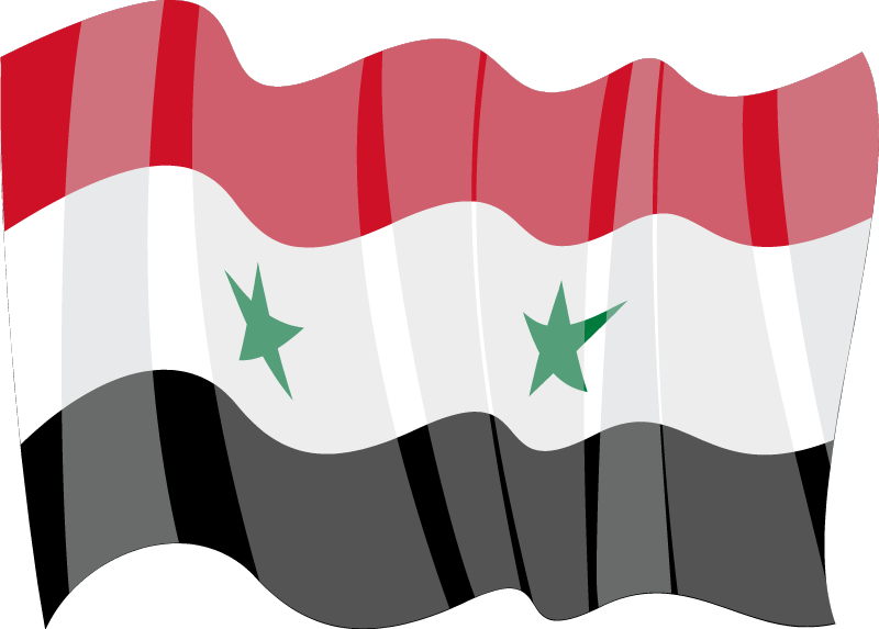 Waving flag of the Syrian Arab Republic