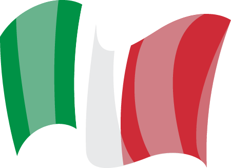Waving Italian Flag in Elegant Motion
