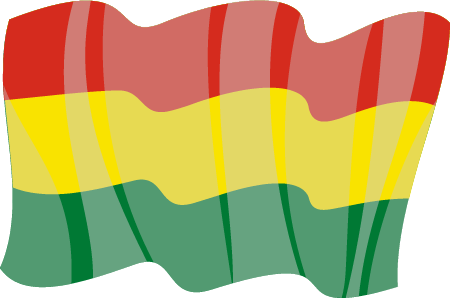 Waving national flag of Bolivia