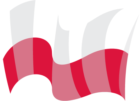 Waving National Flag of Poland