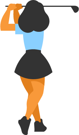 Woman Engaged in Golfing Activity