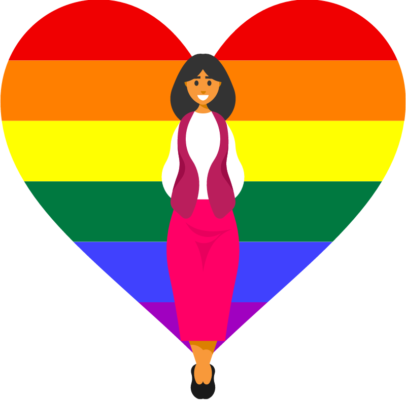 Woman Expressing LGBT Love and Pride