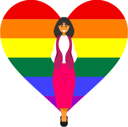 Woman Expressing LGBT Love and Pride