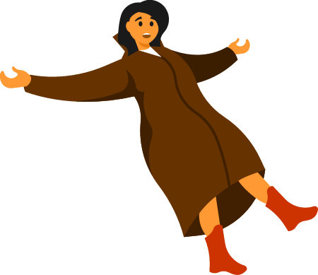 Woman Falling on Ice