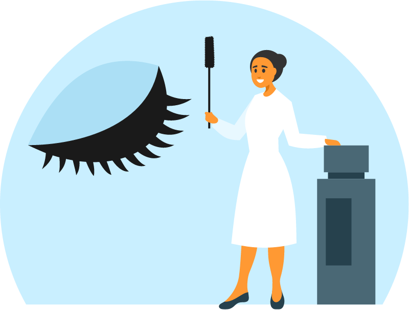 Woman Getting Fake Eyelashes Applied