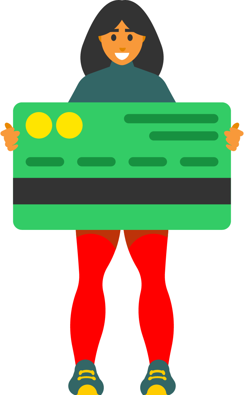 Woman Holding a Credit Card for Shopping