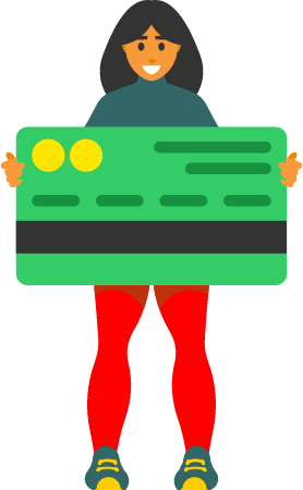 Woman Holding a Credit Card for Shopping