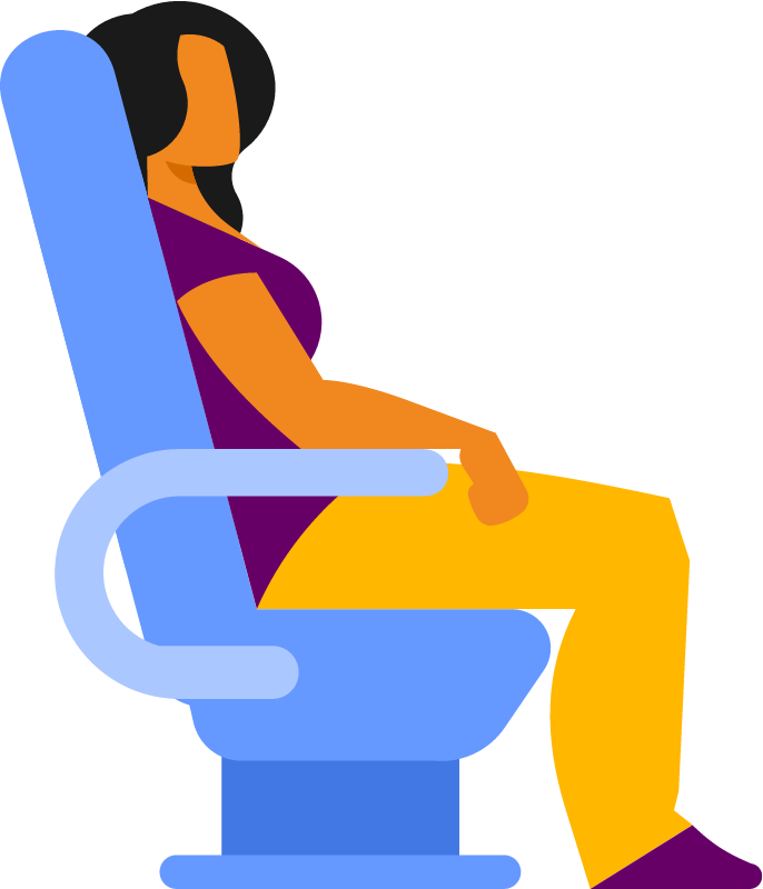Woman Seated by Window in Airplane