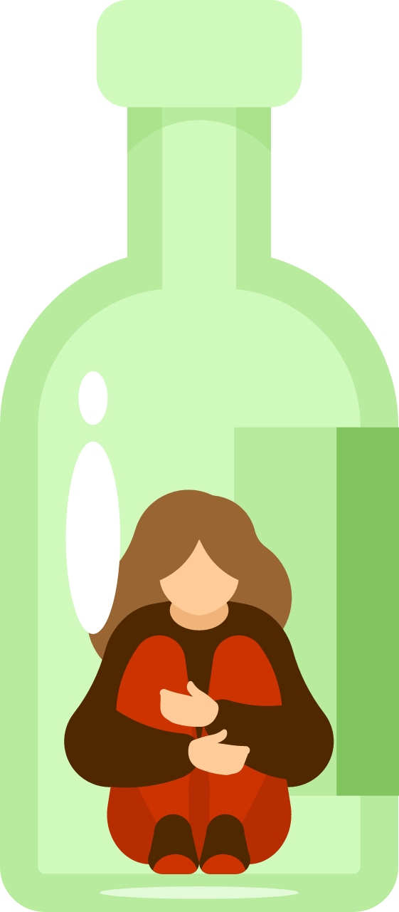 Woman Struggling with Alcoholism