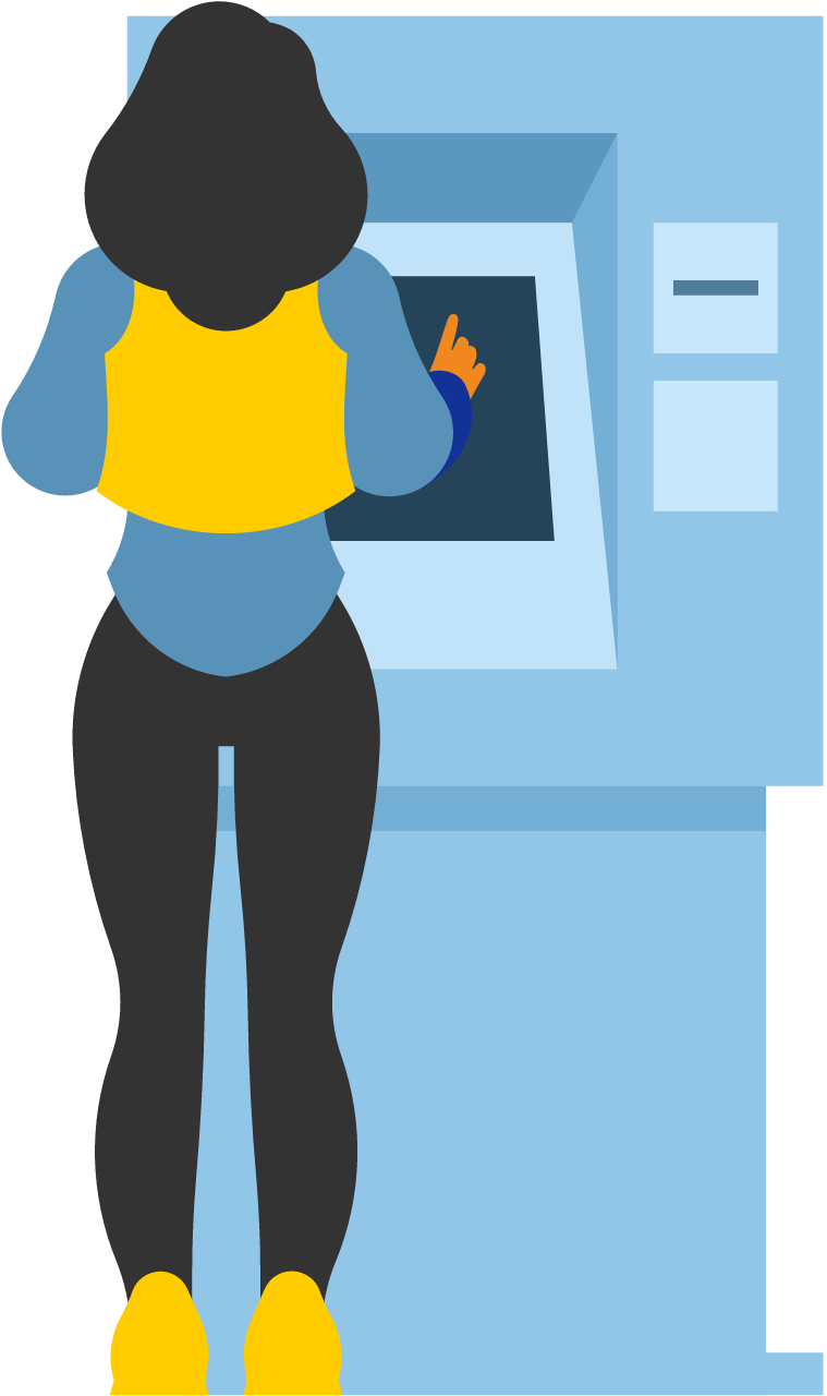 Woman Using an ATM