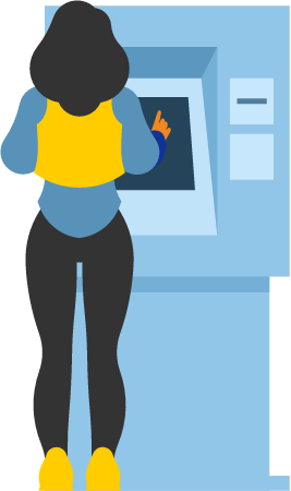 Woman Using an ATM