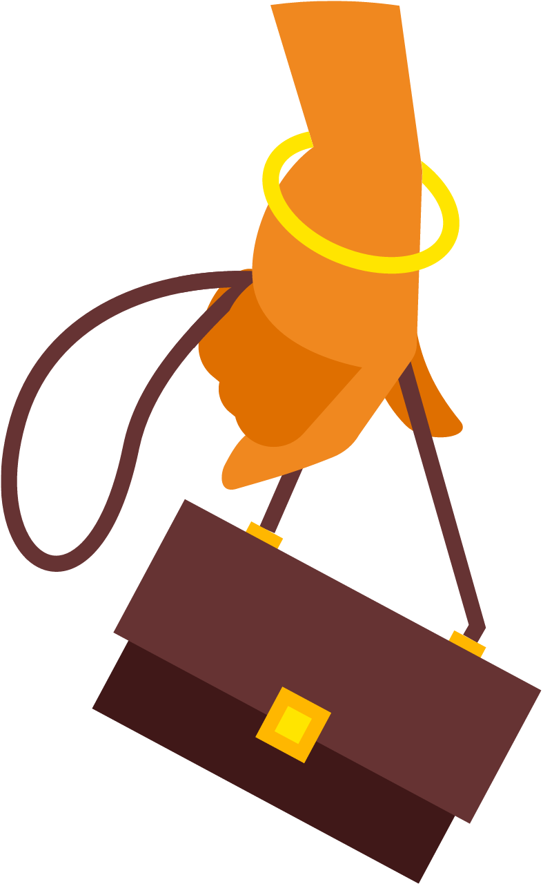 Woman's Hand Holding a Purse