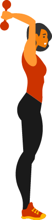 Women’s Arms Exercise with Dumbbells