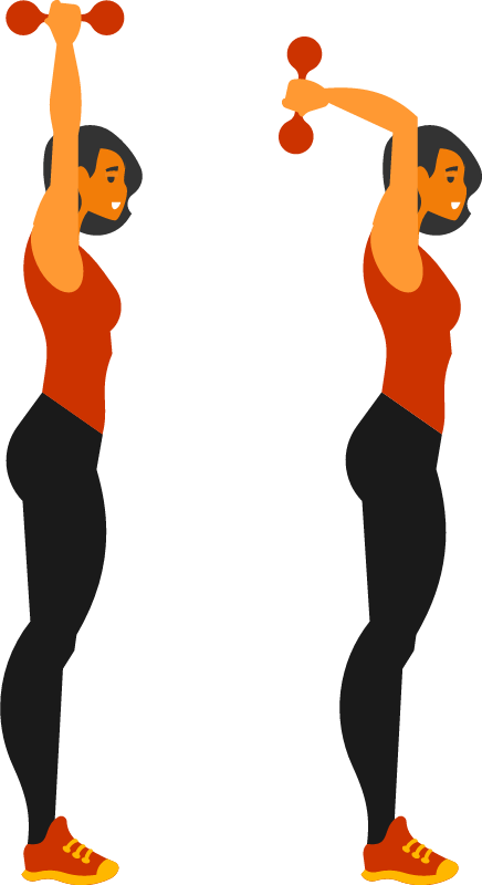 Women’s Arms Exercise with Dumbbells