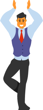 Worker Doing Office Workout Break
