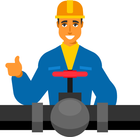 Worker Managing a Natural Gas Valve